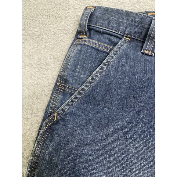 Carhartt Rugged Flex Relaxed Fit Utility Blue Jean Mens 42x29 Carpenter Denim - Picture 4 of 9